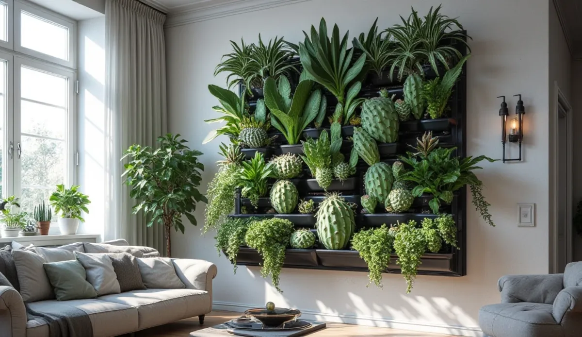 Jardim Vertical de Cactos para Apartamentos