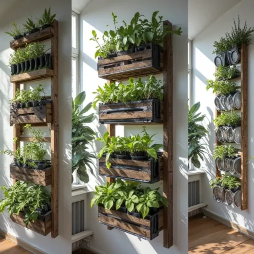 5 Ideias de Jardins Verticais DIY Usando Materiais Reciclados